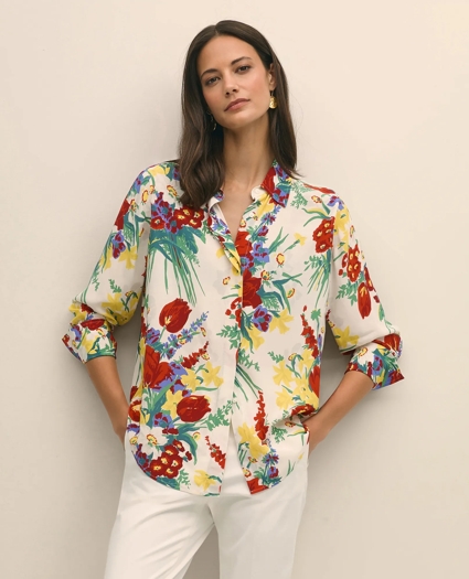 Floral Crepe Blouse, image 1