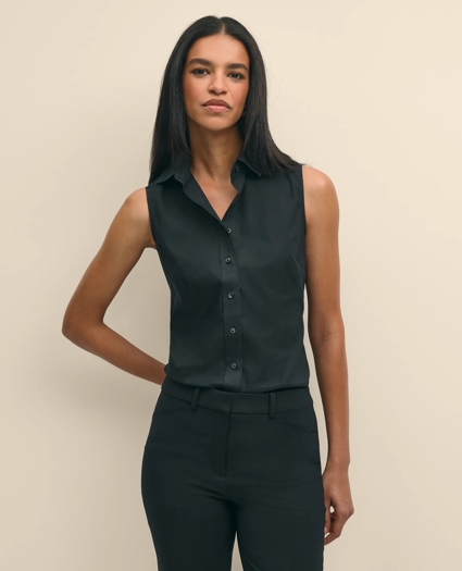 最新作 Non-Iron Fitted Women's Stretch Sleeveless Cotton Supima トップス