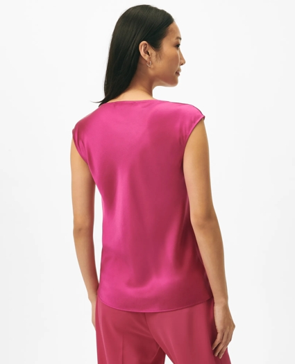 Cowl Neck Blouse in Washable Silk Charmeuse, image 4