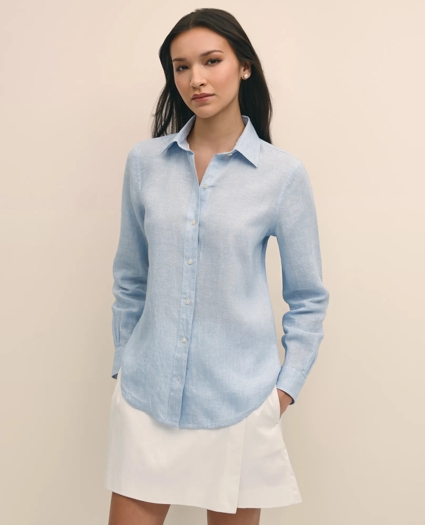 Classic Fit Irish Linen Shirt, image 2