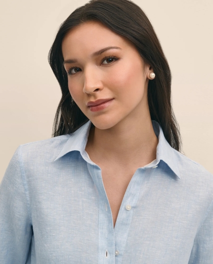 Classic Fit Irish Linen Shirt, image 3