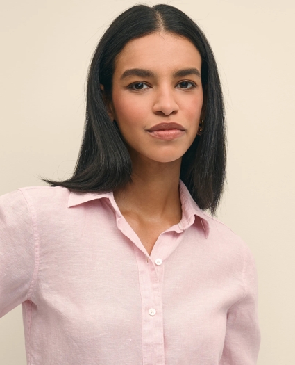 Classic Fit Irish Linen Shirt, image 3