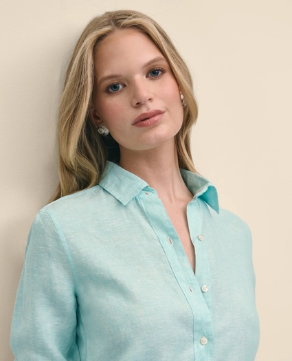 Classic Fit Irish Linen Shirt, image 1
