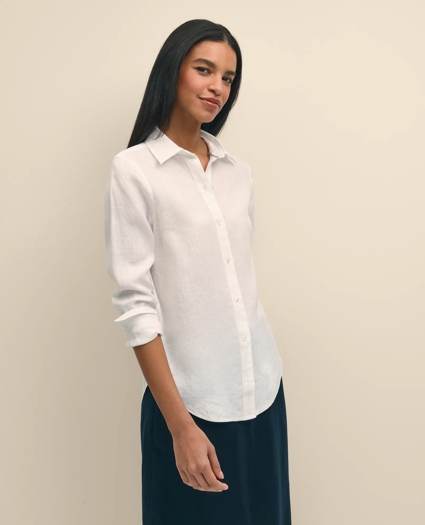 Classic Fit Irish Linen Shirt, image 1