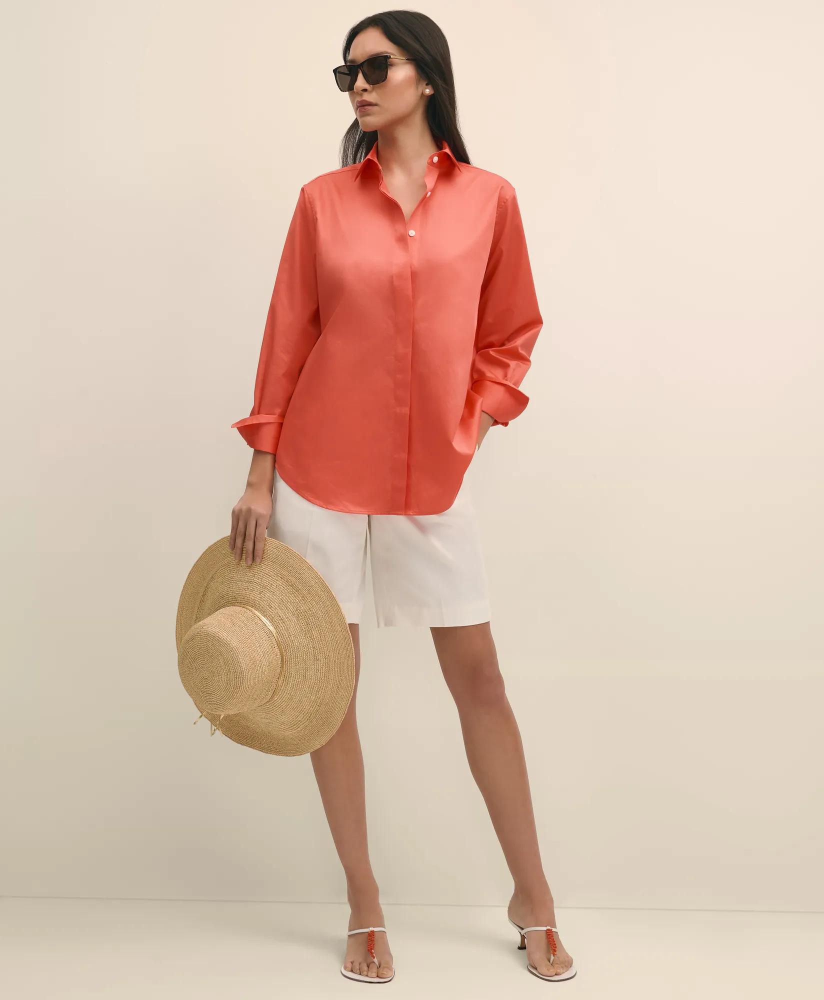 Relaxed Shirt in Supima Cotton Sateen