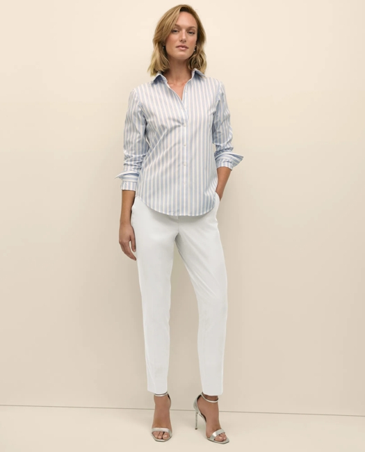 Classic Fit Non-Iron Supima® Cotton-Blend Striped Shirt
