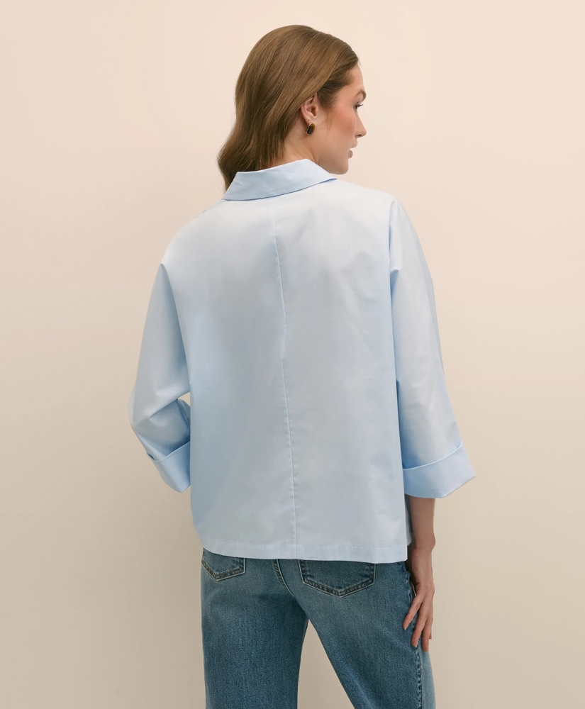 Supima® Cotton Relaxed Dolman-Sleeve Shirt, image 4