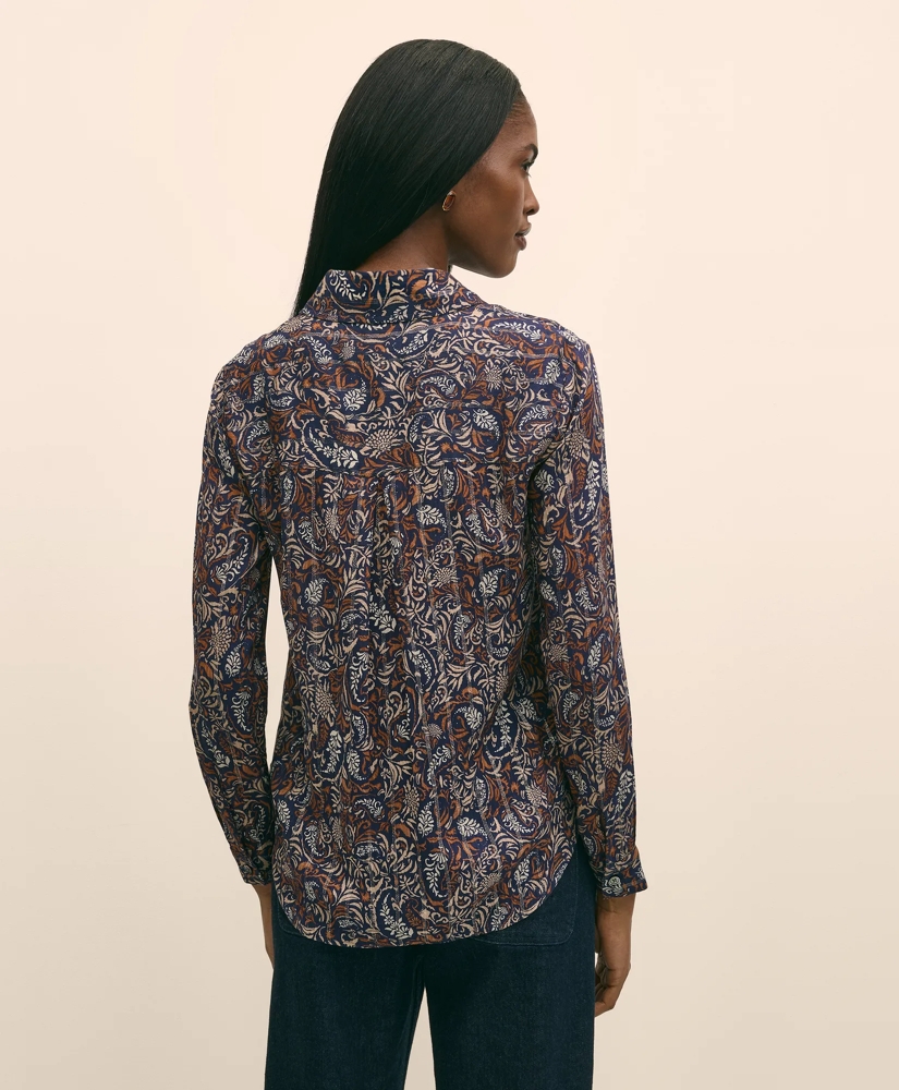 Paisley Shimmer-Stripe Shirt, image 4