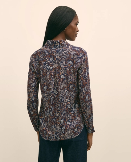 Paisley Shimmer-Stripe Shirt, image 4