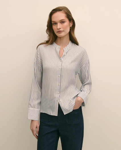 Drapey Thin Stripe Shirt, image 1