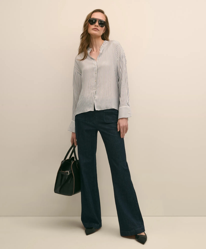 Drapey Thin Stripe Shirt, image 2