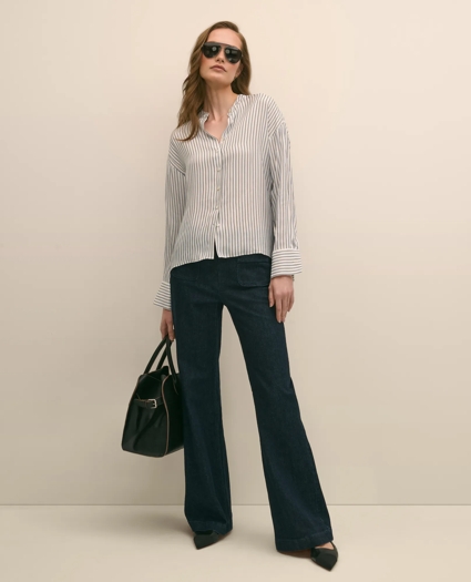 Drapey Thin Stripe Shirt, image 2