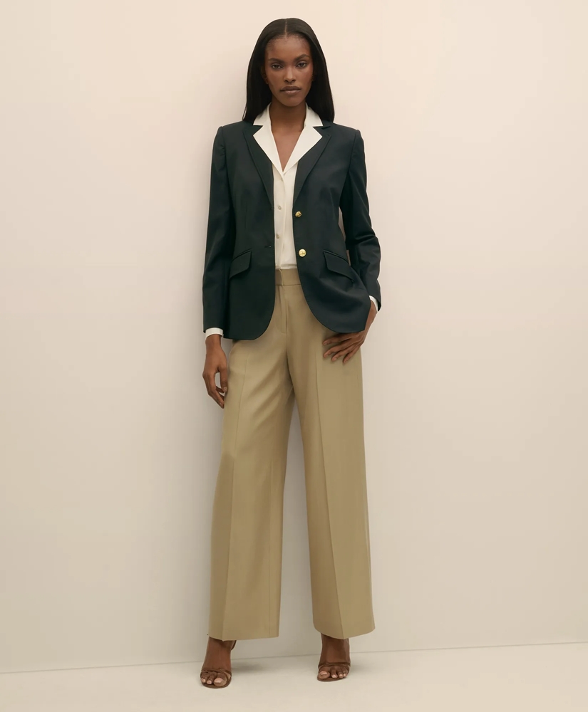 Silk Crepe Notch-Collar Blouse, image 4