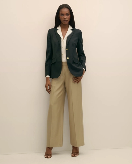 Silk Crepe Notch-Collar Blouse, image 4