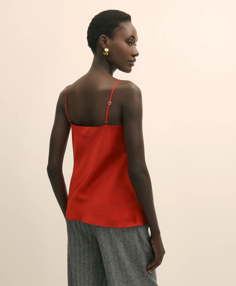 V-Neck Cami in Washable Silk Charmeuse, image 4