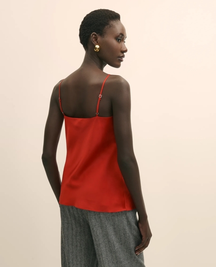 V-Neck Cami in Washable Silk Charmeuse, image 4