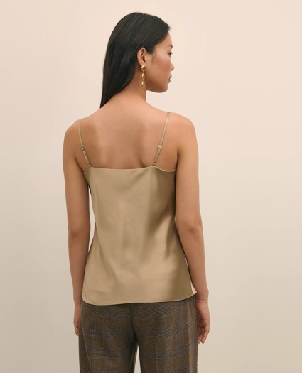 V-Neck Cami in Washable Silk Charmeuse, image 4