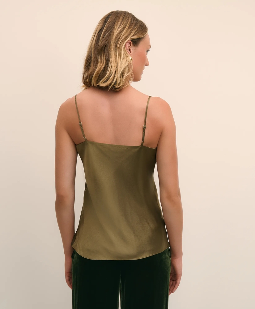 V-Neck Cami in Washable Silk Charmeuse, image 4
