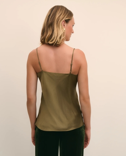 V-Neck Cami in Washable Silk Charmeuse, image 4