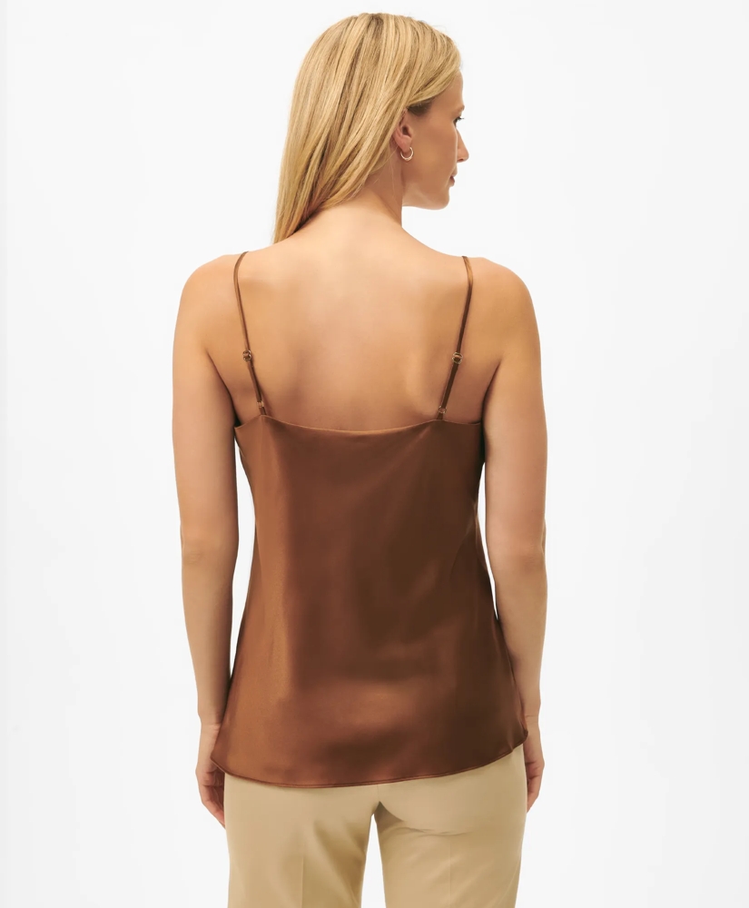 V-Neck Cami in Washable Silk Charmeuse, image 3