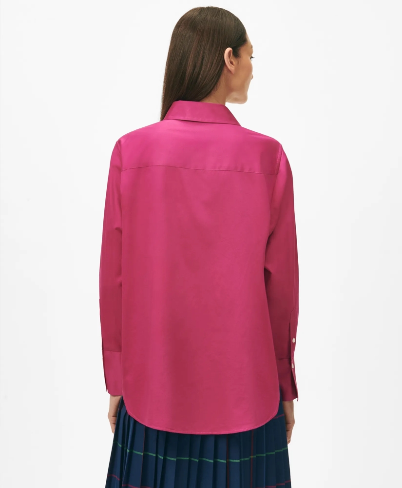 Relaxed Shirt in Supima® Cotton Sateen, image 3