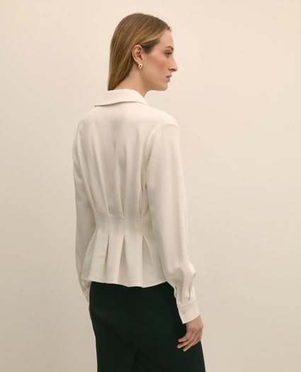 Viscose Pleated Peplum Blouse, image 4