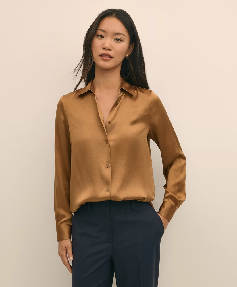 Relaxed Fit Silk Charmeuse Blouse, image 1