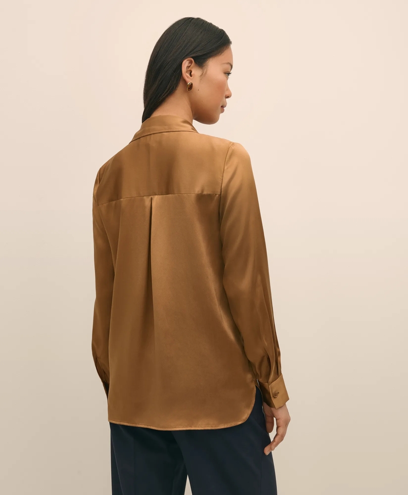 Relaxed Fit Silk Charmeuse Blouse, image 4