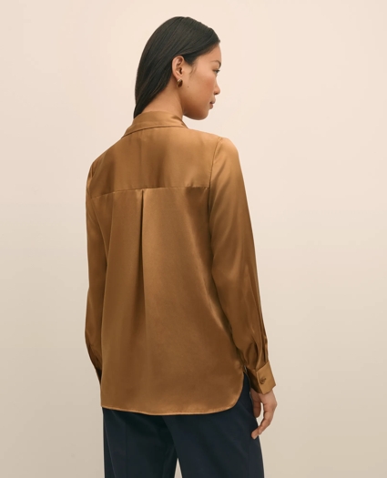 Relaxed Fit Silk Charmeuse Blouse, image 4