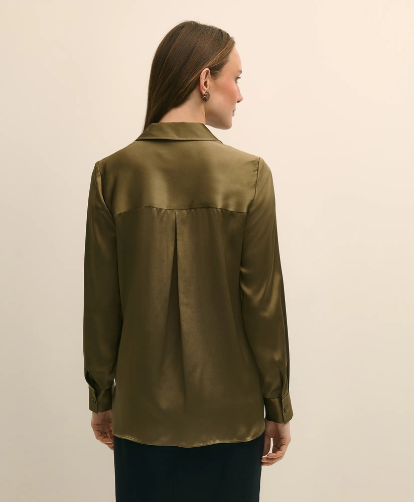Relaxed Fit Silk Charmeuse Blouse, image 4