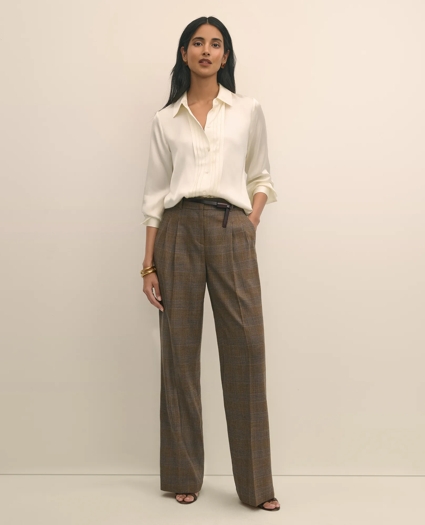 Silk Charmeuse Pintucked Blouse, image 2