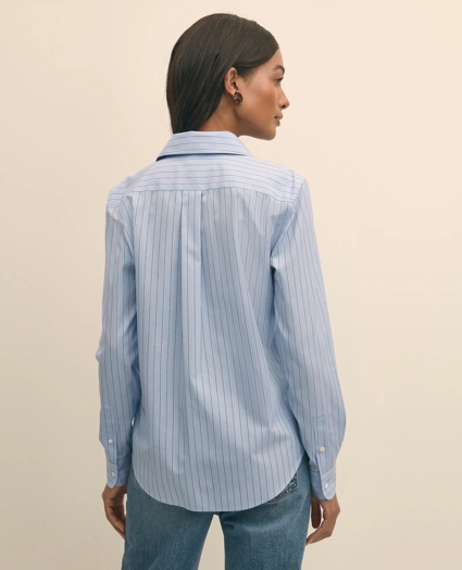 Classic Fit Stretch Supima® Cotton, Striped Dress Shirt, image 4
