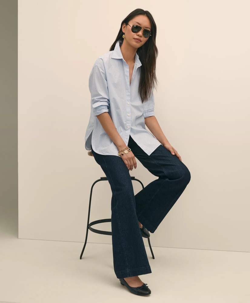 Oversized Cotton Pinstripe Shirt, image 2