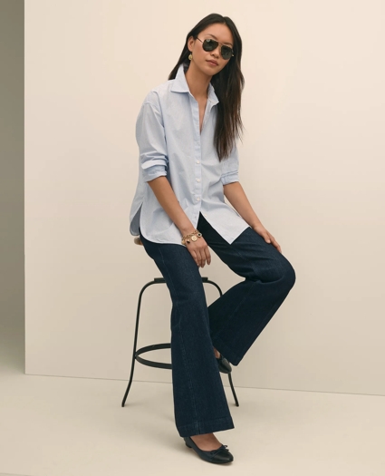 Oversized Cotton Pinstripe Shirt, image 2