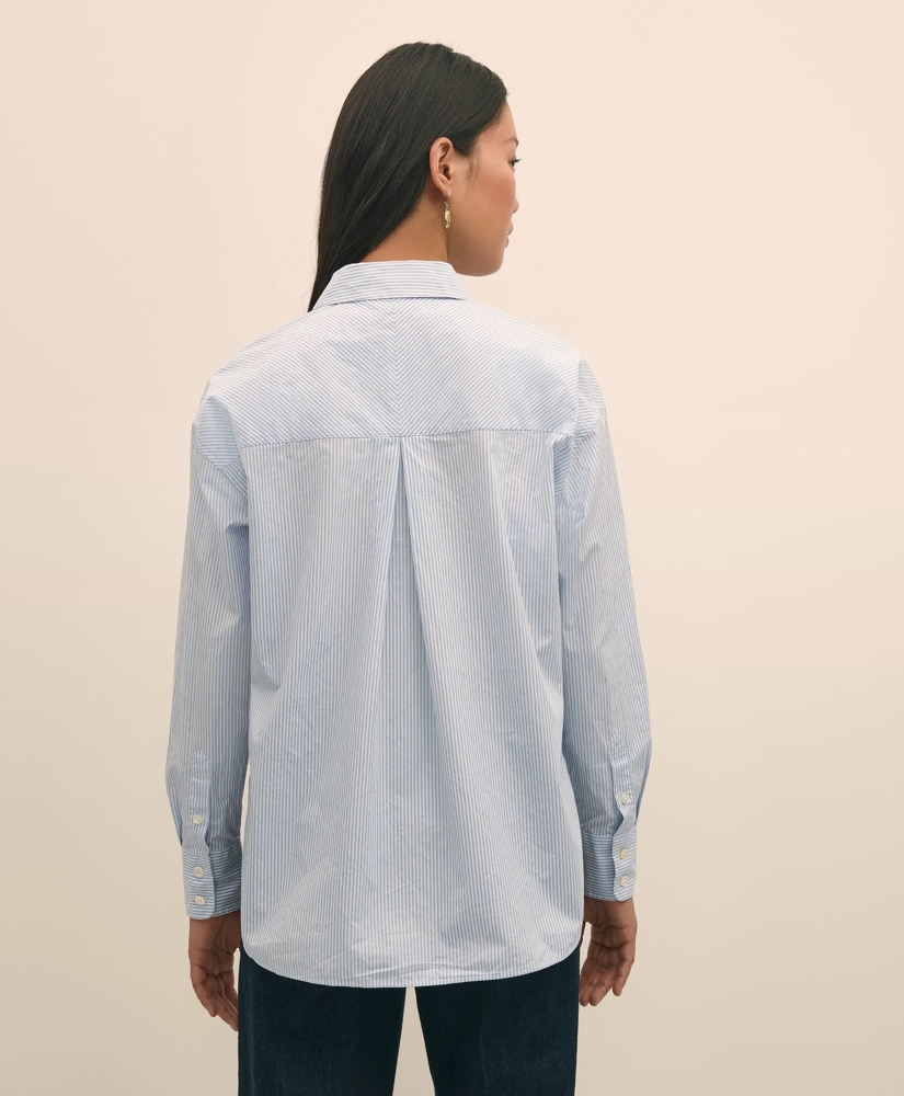 Oversized Cotton Pinstripe Shirt, image 4
