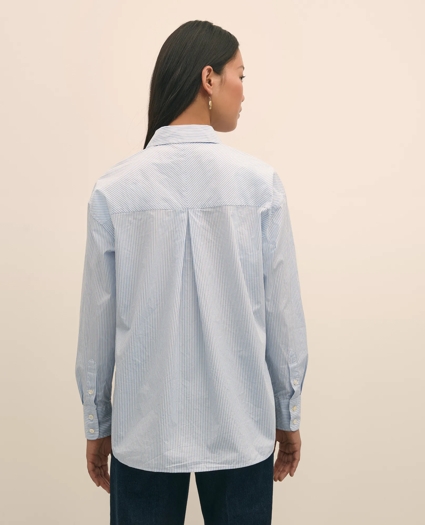 Oversized Cotton Pinstripe Shirt, image 4