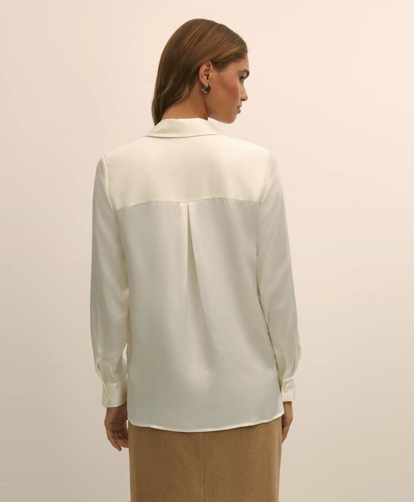 Relaxed Fit Silk Charmeuse Blouse, image 4