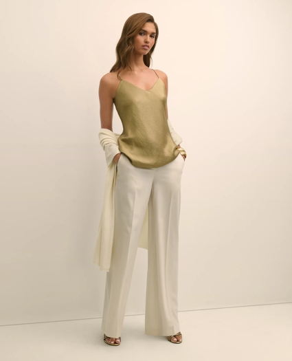 Viscose Bronze-Gold V-Neck Camisole, image 2