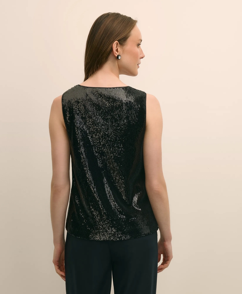 Sequin Scoop Neck Sleeveless Top, image 4