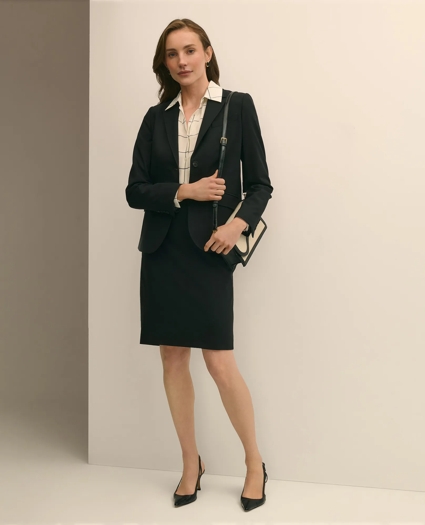 Relaxed Silk Windowpane Blouse, image 2