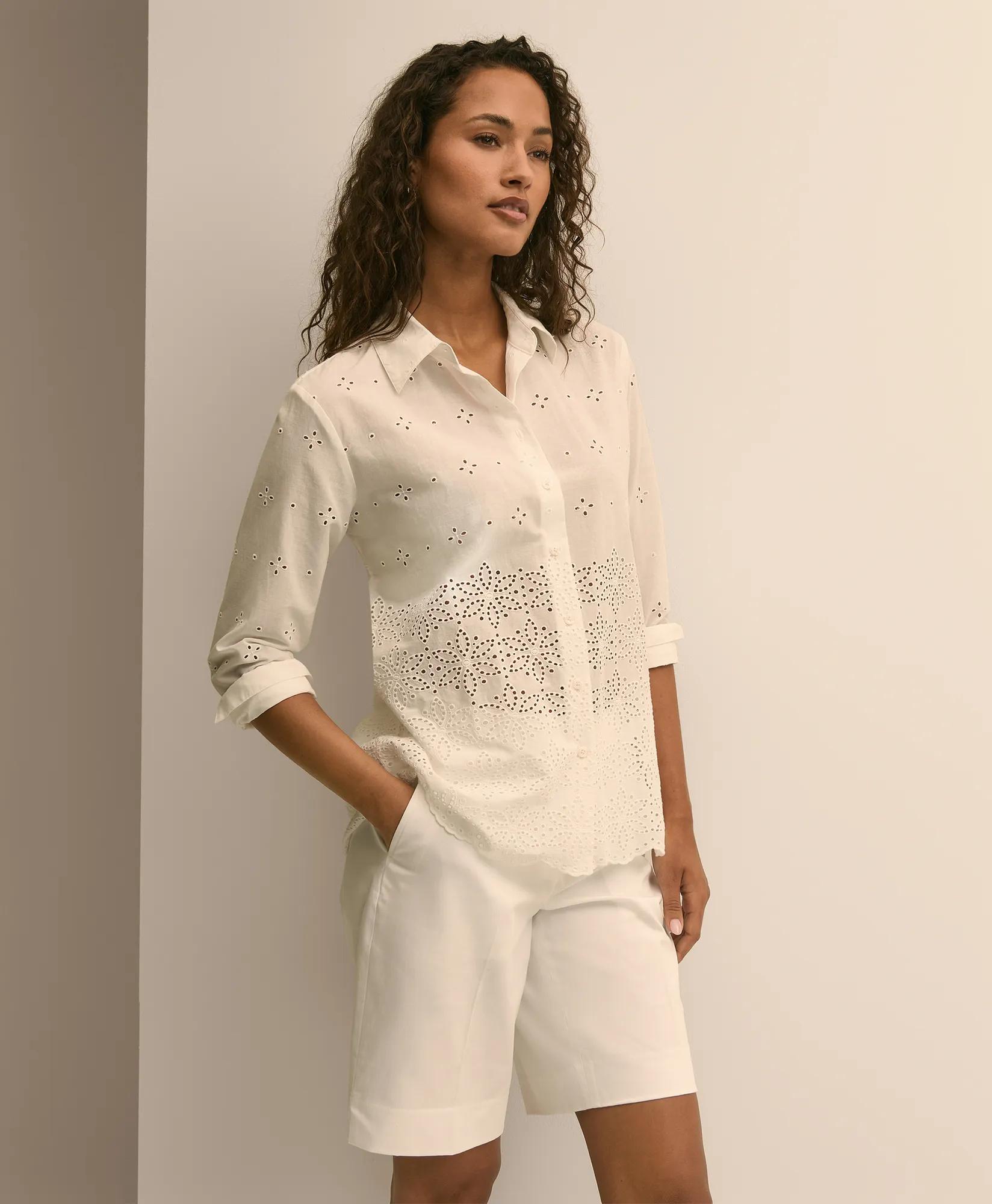Cotton Eyelet Oversize Blouse primary