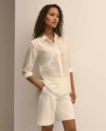 Cotton Eyelet Oversize Blouse, image 1