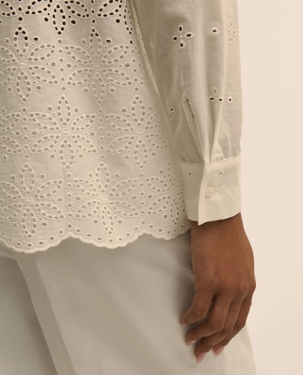 Cotton Eyelet Oversize Blouse, image 4
