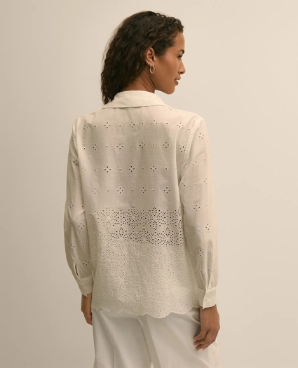 Cotton Eyelet Oversize Blouse, image 5