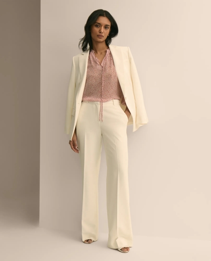 Silk Georgette Heart-Motif Peasant Blouse, image 2