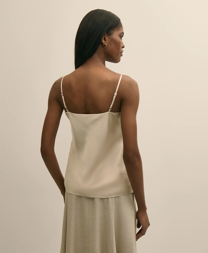 V-Neck Cami in Washable Silk Charmeuse, image 4