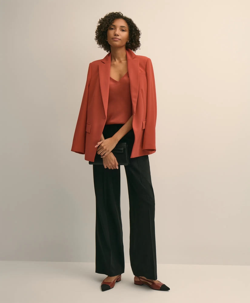 V-Neck Cami in Washable Silk Charmeuse, image 2