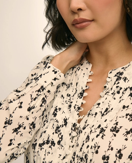 Silk Floral Print Blouse, image 3