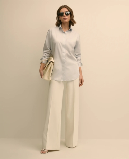 Supima&reg; Cotton Sateen Relaxed Shirt, image 1