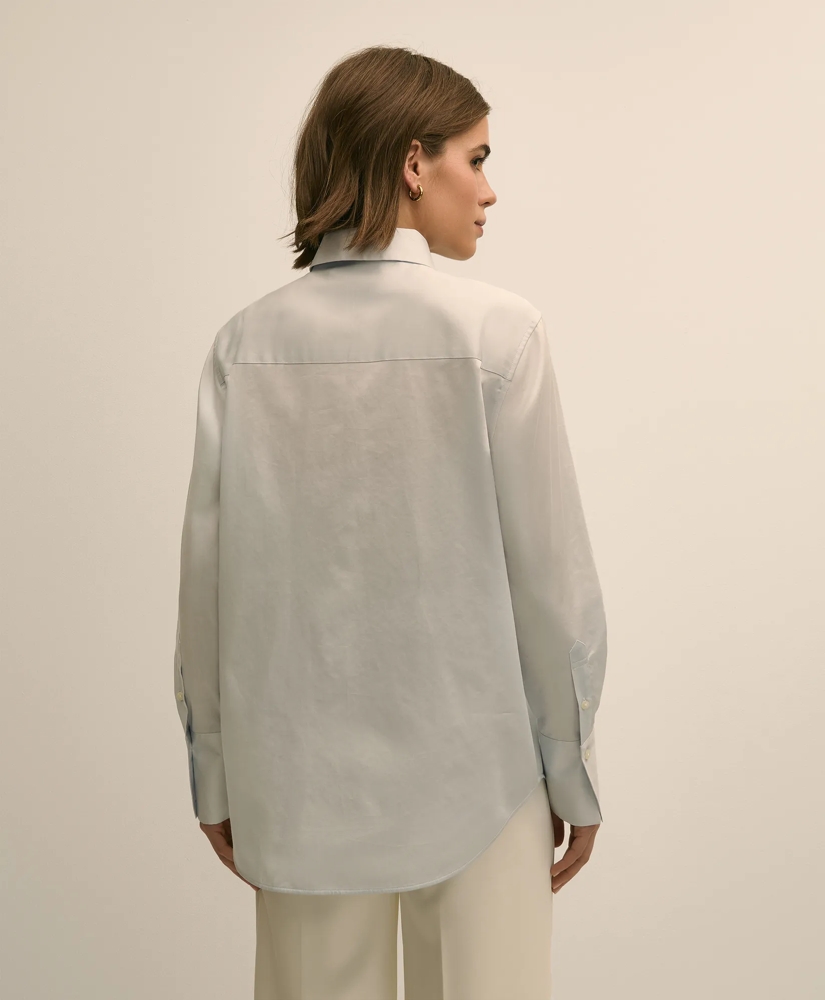 Supima&reg; Cotton Sateen Relaxed Shirt, image 4